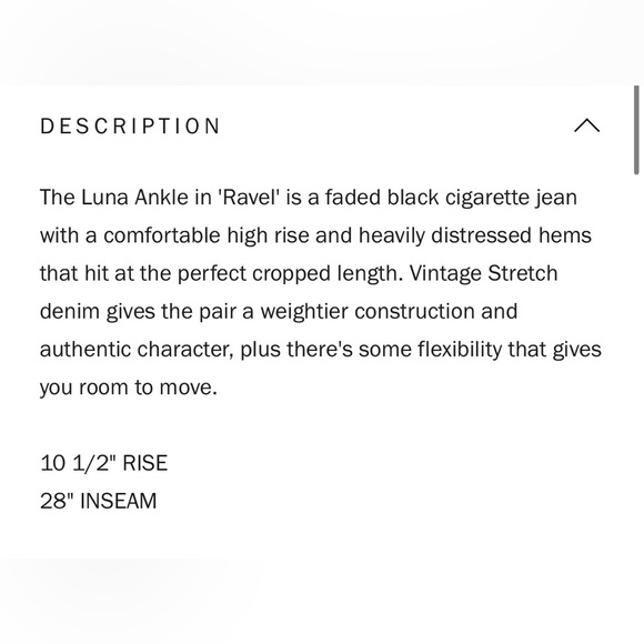 Joe Jeans - The Luna. High Rise Cigarette Ankle. Colour: Ravel. Size 23 - Picture 7 of 9